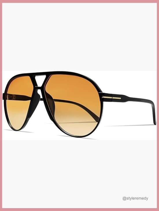 Retro Aviator Sunglasses with UV400 Protection, Polarized Gradient Lenses main image 7